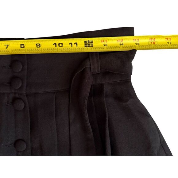 Divided by H & M Black Pleated Button Front Skirt With Lace Underskirt Size 8 - Picture 11 of 11